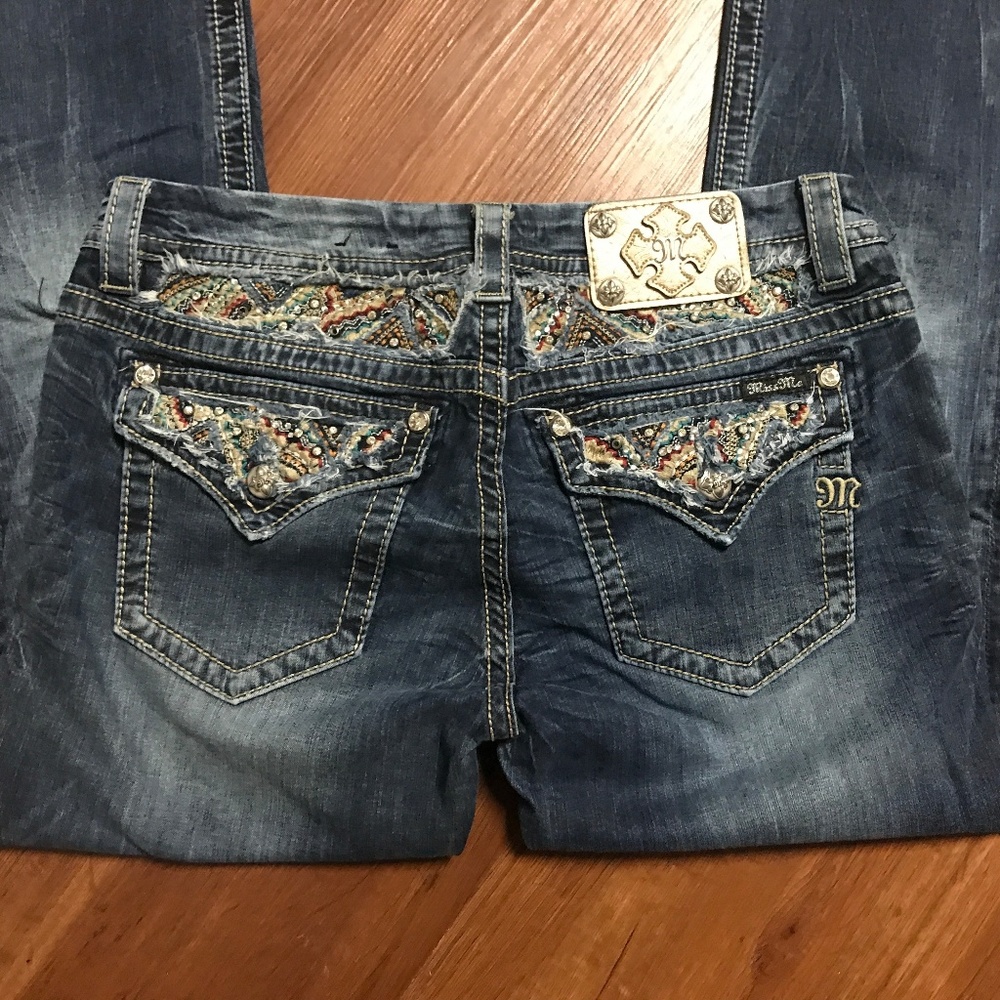 Miss Me Size 31 X-Long inseam is 35